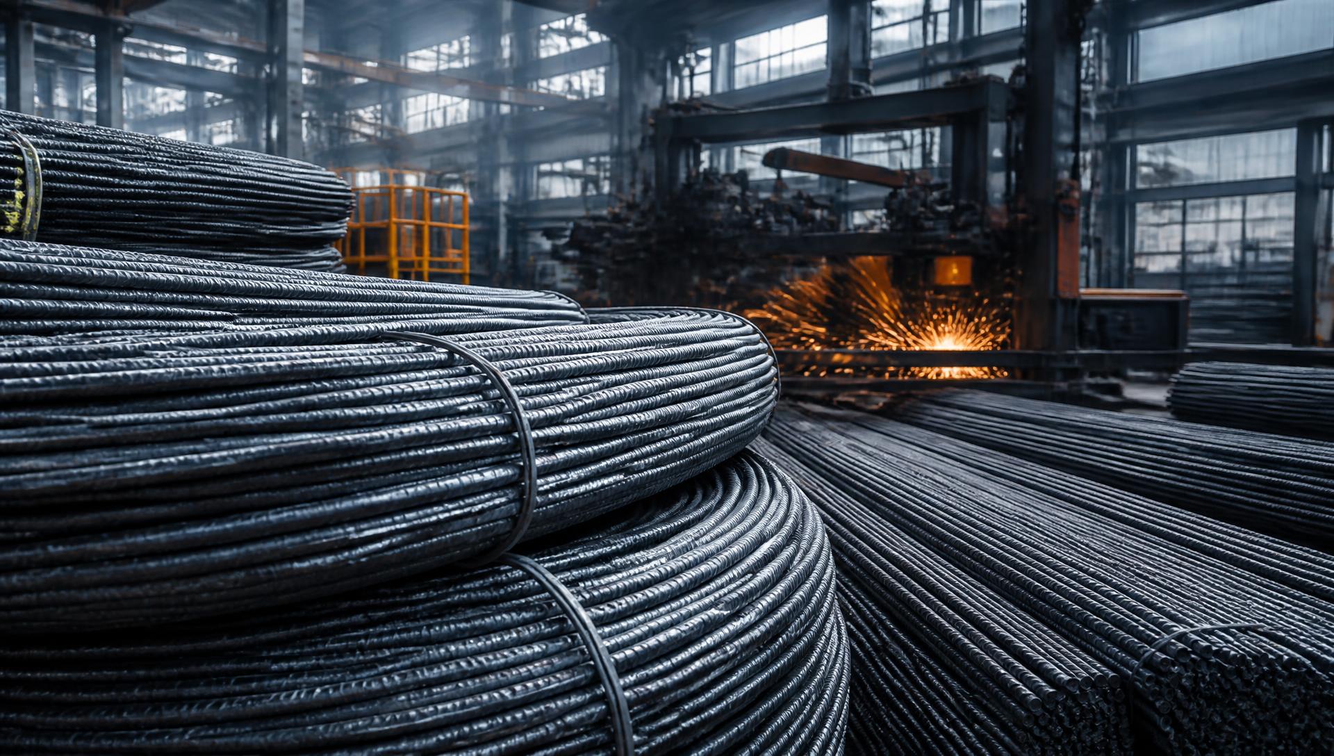 Betonstaal in bundels bij Metalfac Van Houts in Beveren